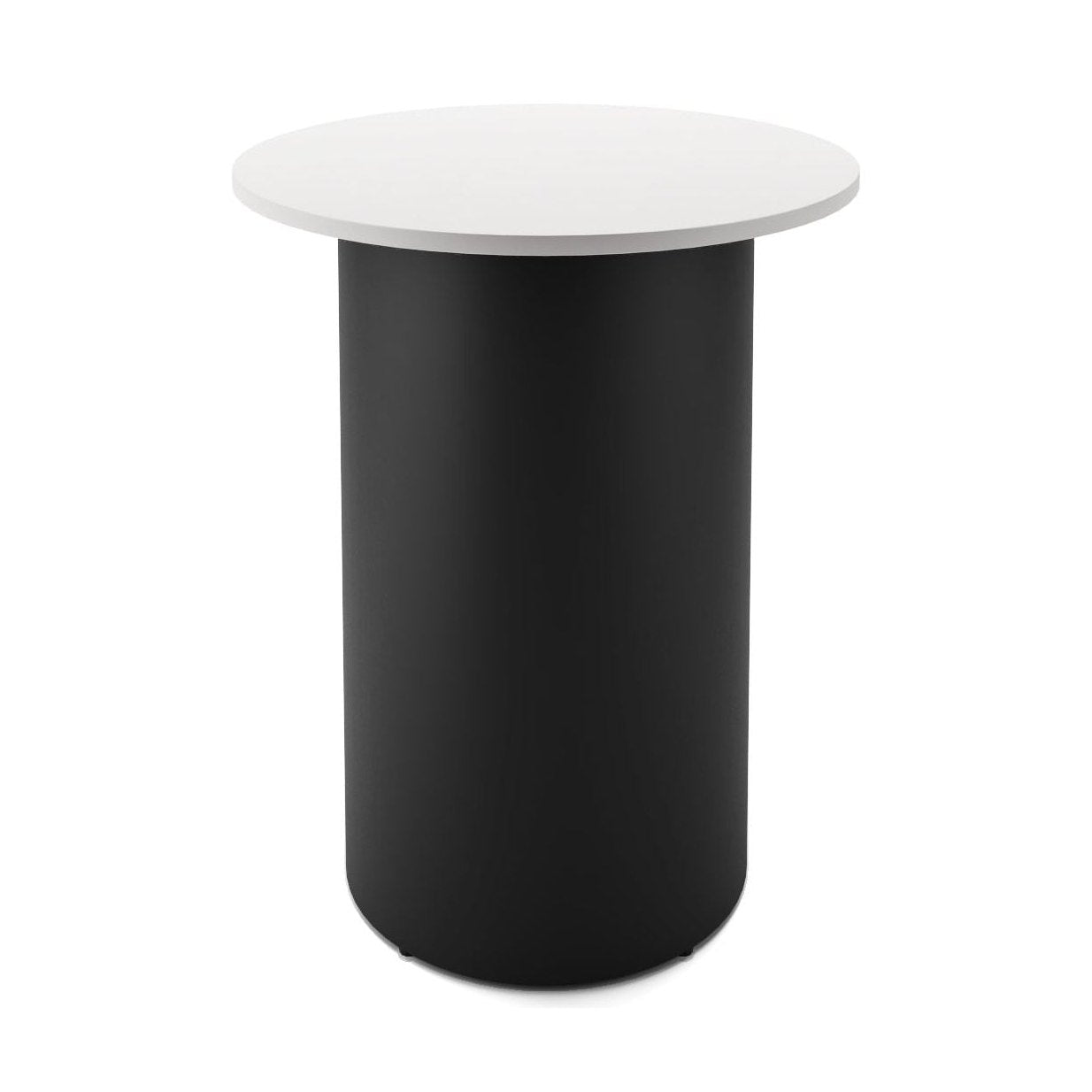 Drum Base High Bar Table 900 Round / White / Black Powdercoat