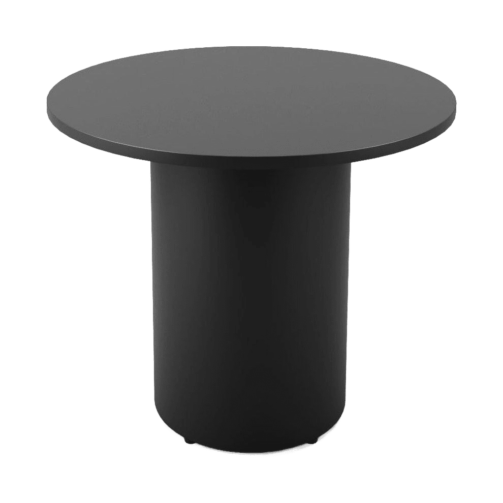 Drum Base Table 1200mm Dia X 730mm H Black Black Powdercoat - Office Furniture Company
