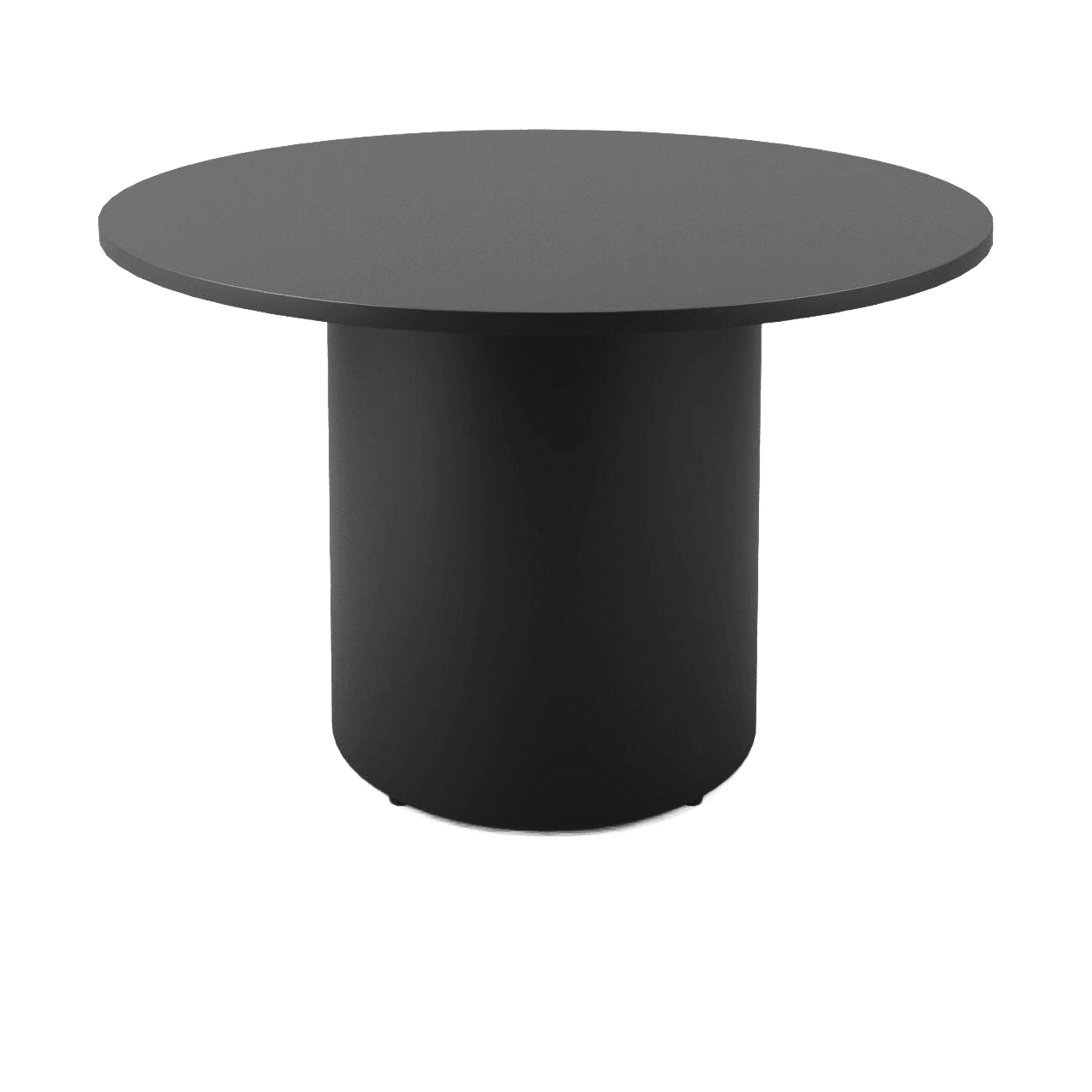 Drum Base Table 900mm Dia X 730mm H Black Black Powdercoat - Office Furniture Company