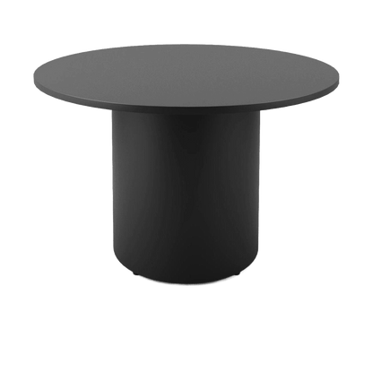 Drum Base Table 900mm Dia X 730mm H Black Black Powdercoat - Office Furniture Company