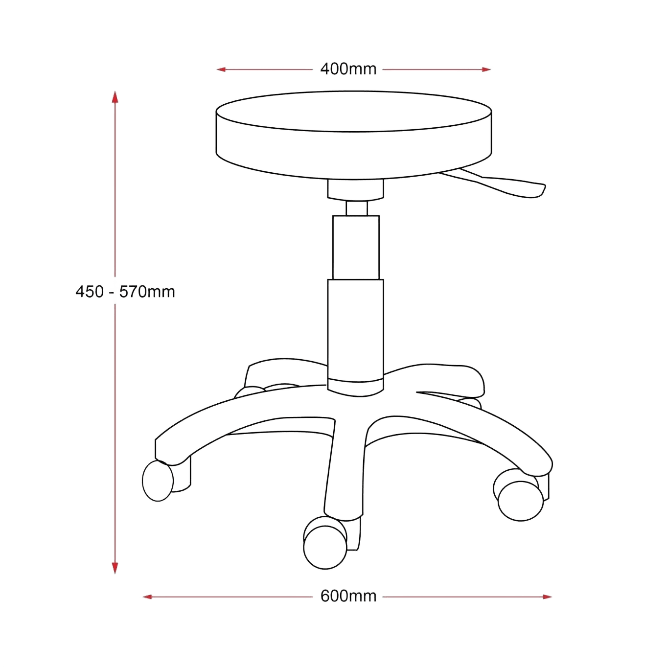 DS Desk Height Stool