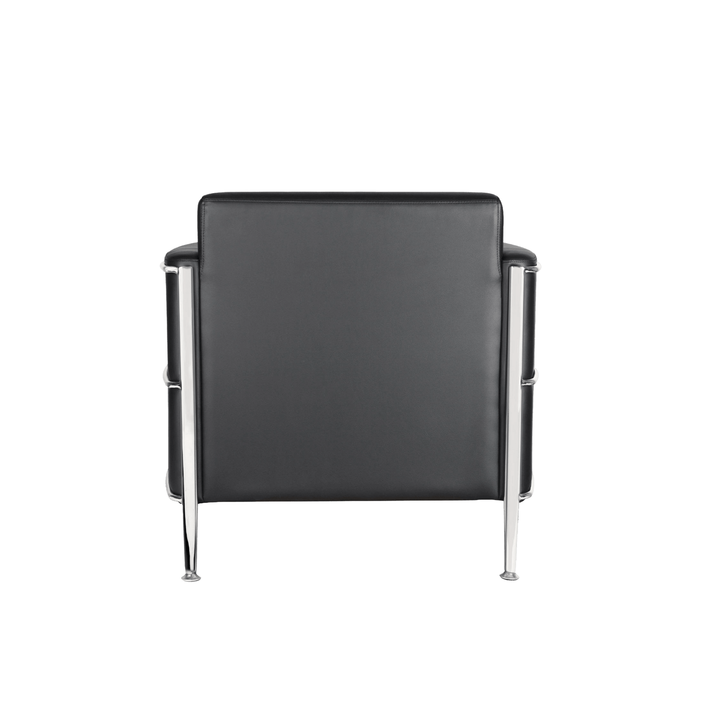 Eclipse Black Arm Chair with Chrome Frame