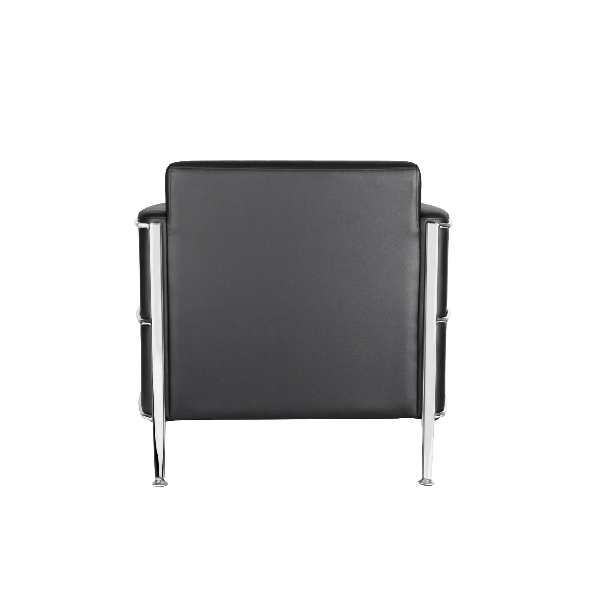 Eclipse Black Arm Chair with Chrome Frame