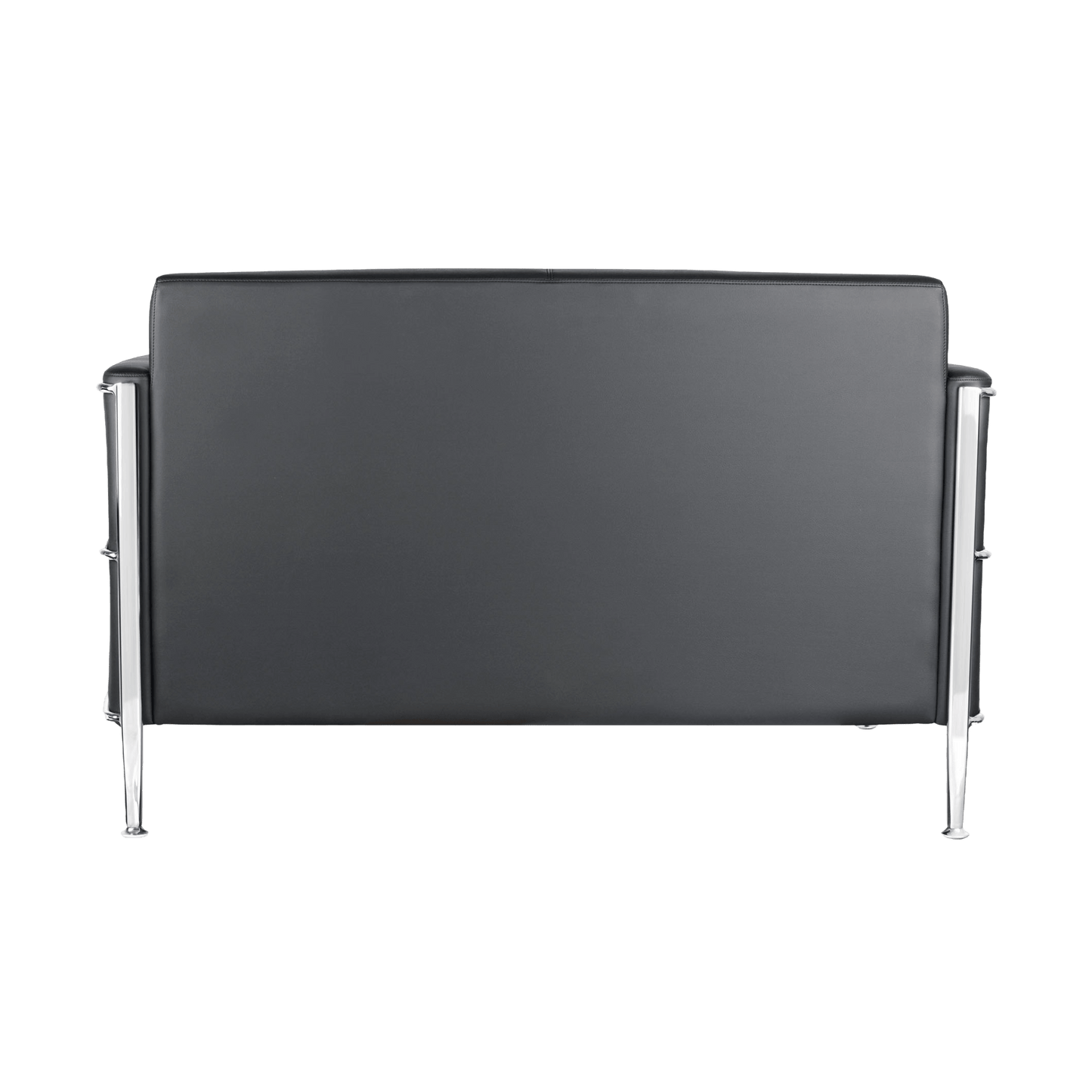 Eclipse Black Lounge with Chrome Frame 2 Seater