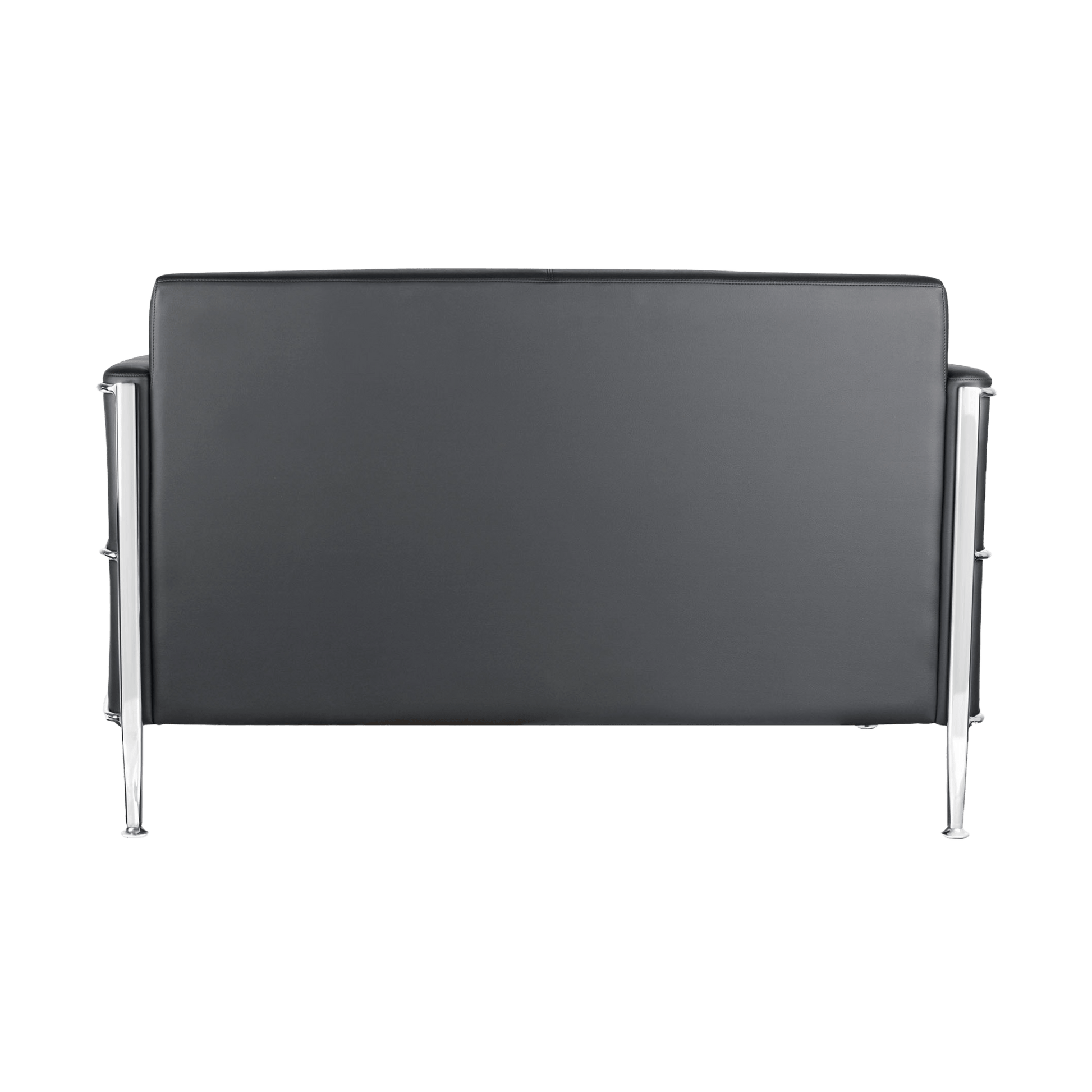 Eclipse Black Lounge with Chrome Frame 2 Seater