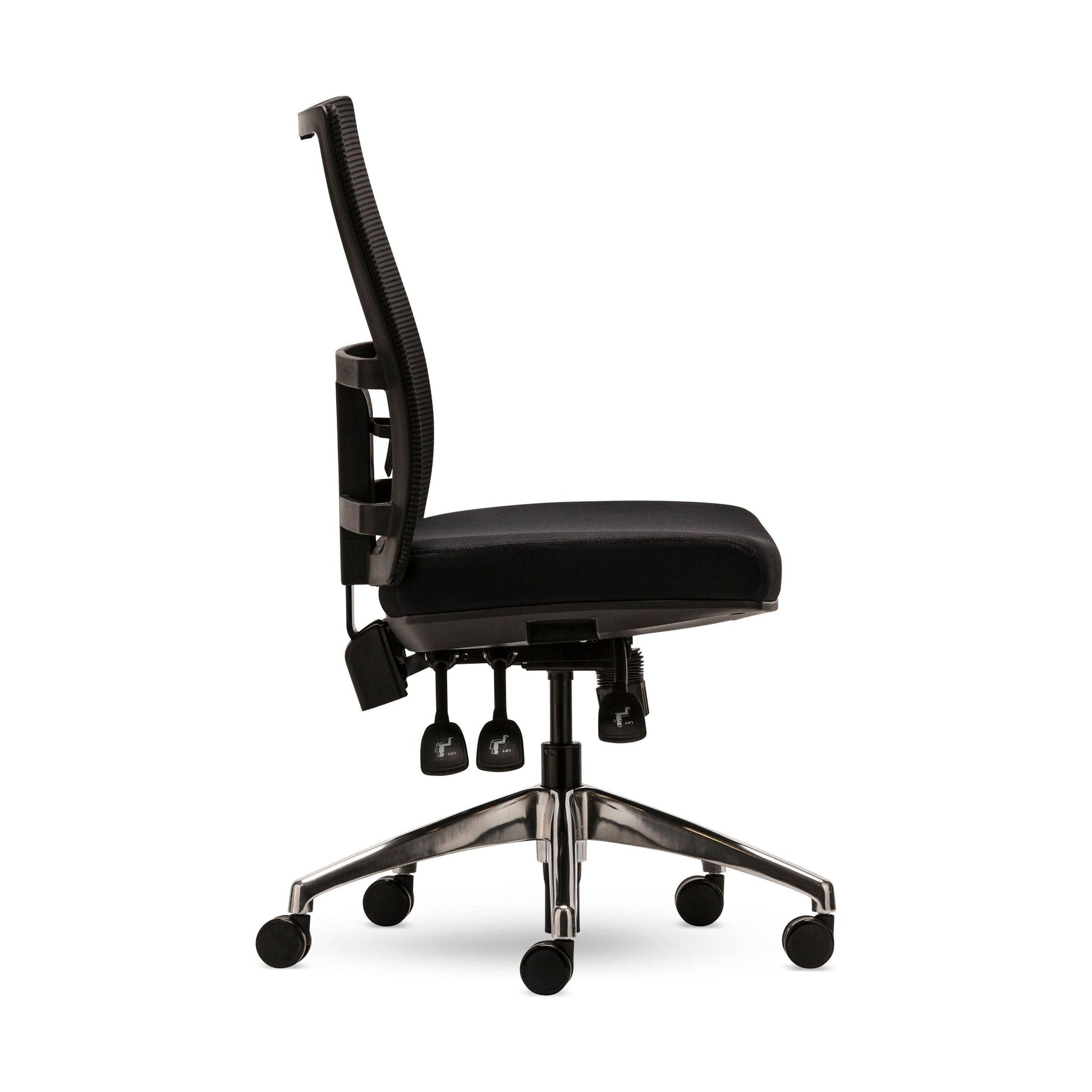 EKO Mesh Ergonomic Office Chair None Adjustable Polished Aluminium