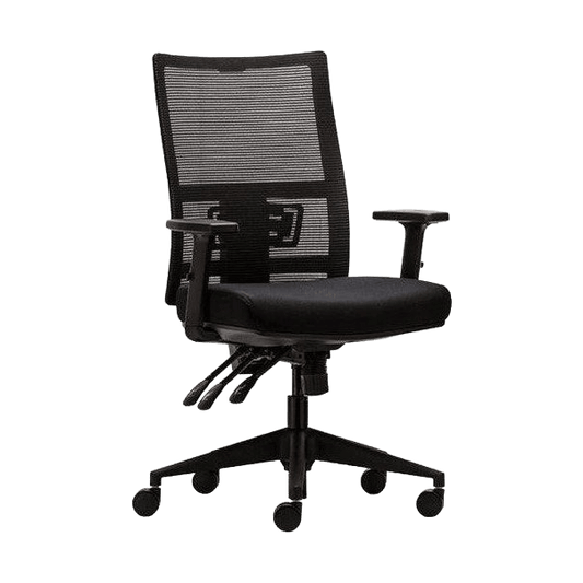 EKO Mesh Pronto Adjustable Arms Fixed Seat Depth - Office Furniture Company