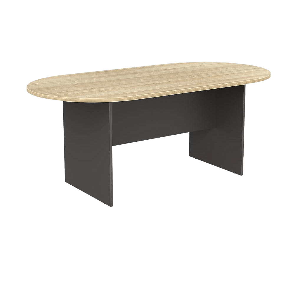 EkoSystem Boardroom Table 2400 X 1200 New Oak Melamine - Office Furniture Company