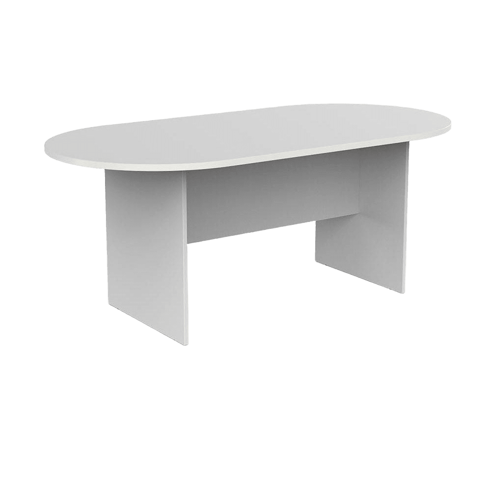 EkoSystem Boardroom Table 2400 X 1200 White Melamine - Office Furniture Company