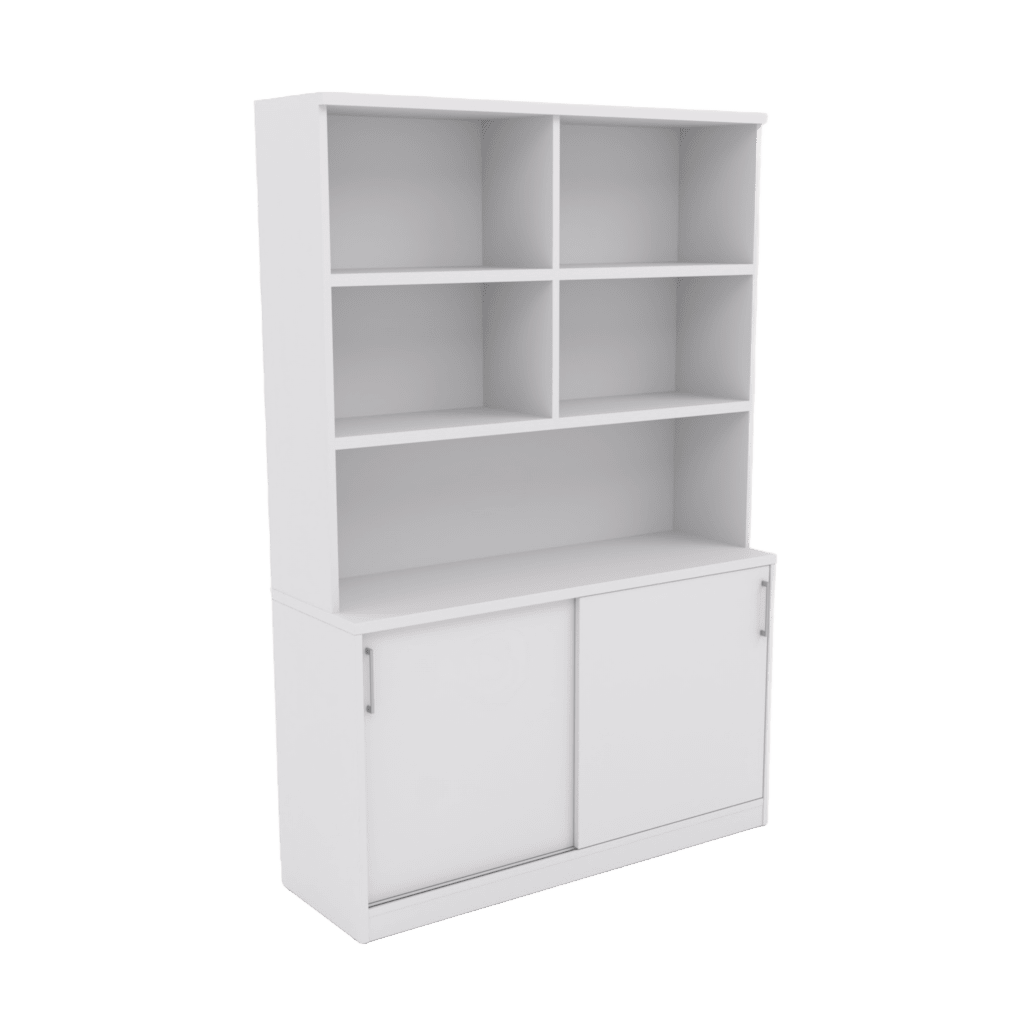 EkoSystem Credenza with Hutch White