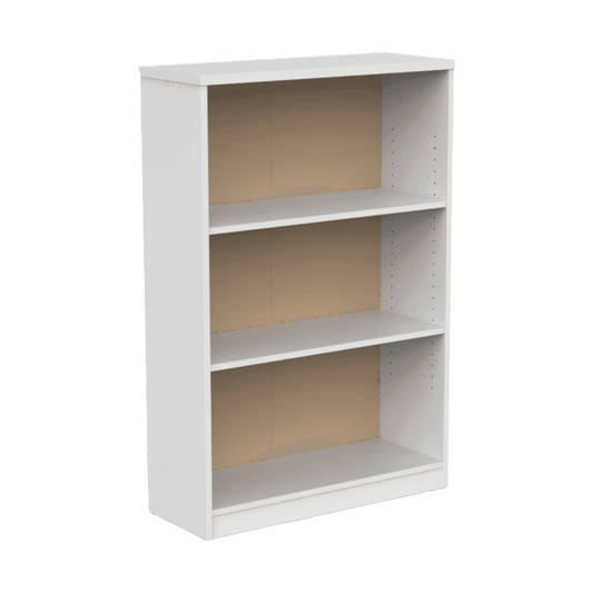EkoSystem Fast Assembly Book Case 1200mm High White - Office Furniture Company