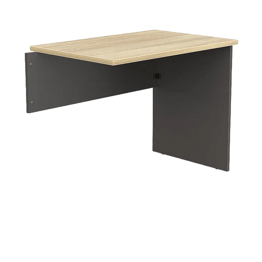 EkoSystem Fixed Desk Return Charcoal Melamine - Office Furniture Company