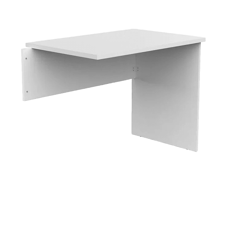 EkoSystem Fixed Desk Return White - Office Furniture Company