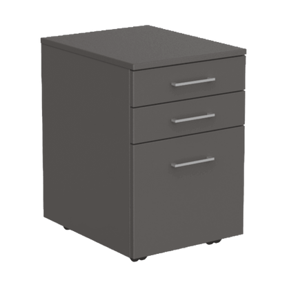 EkoSystem Mobile 2 Drawer & File Unit Charcoal