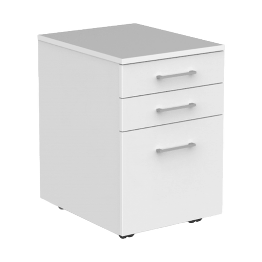 EkoSystem Mobile 2 Drawer & File Unit White Melamine - Office Furniture Company