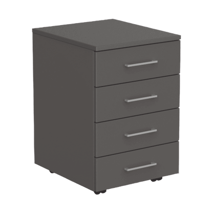 EkoSystem Mobile Pedestal 4 Drawer Unit White