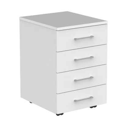EkoSystem Mobile Pedestal 4 Drawer Unit White