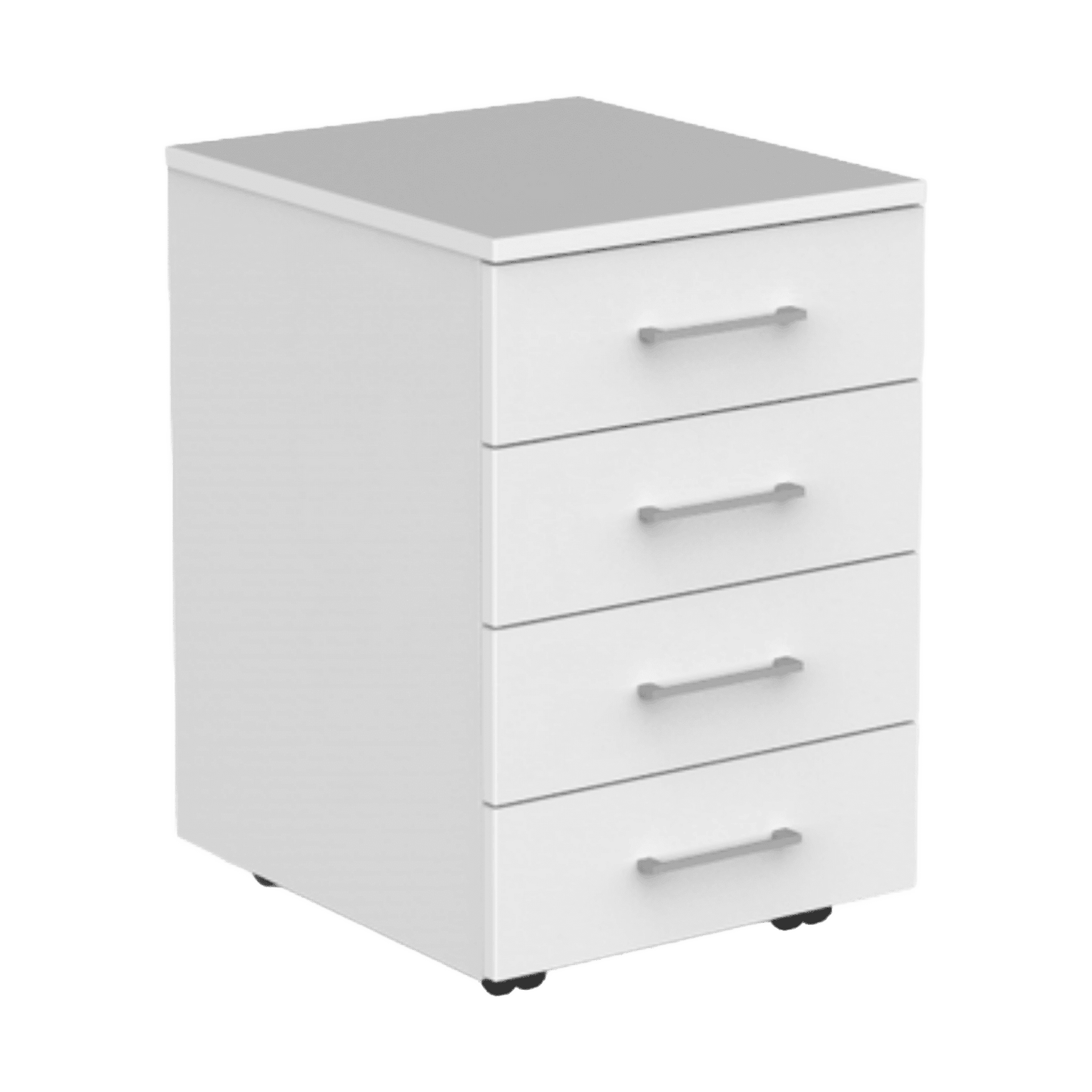 EkoSystem Mobile Pedestal 4 Drawer Unit White Melamine - Office Furniture Company