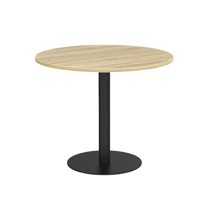 EkoSystem Pedestal Meeting Table 1050mm Round New Oak Melamine - Office Furniture Company