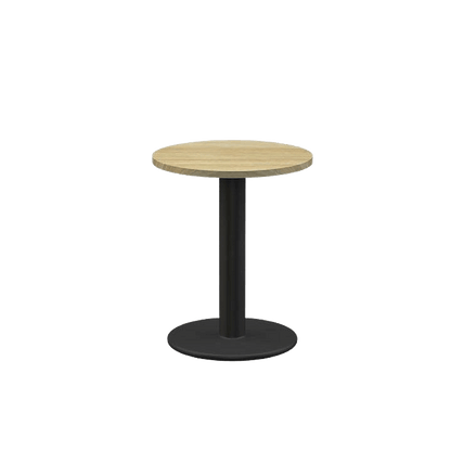 EkoSystem Pedestal Meeting Table 900mm Round New Oak Melamine - Office Furniture Company
