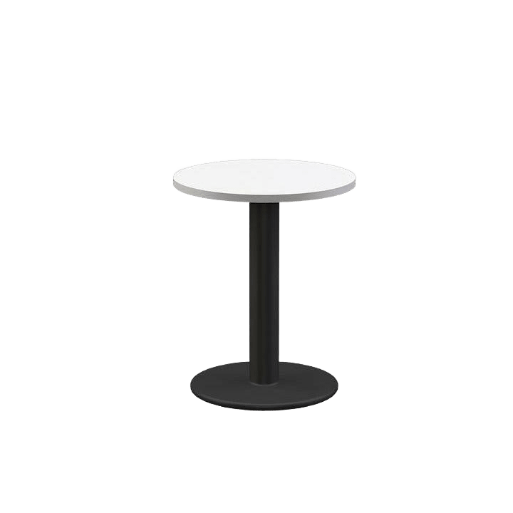 EkoSystem Pedestal Meeting Table 900mm Round White - Office Furniture Company