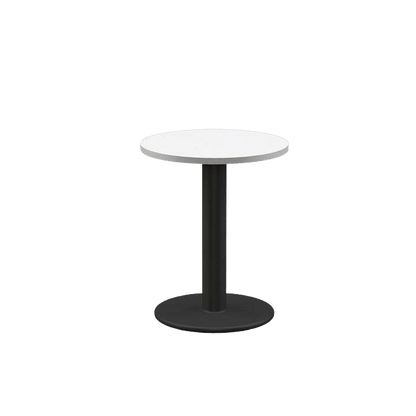 EkoSystem Pedestal Meeting Table 900mm Round White - Office Furniture Company
