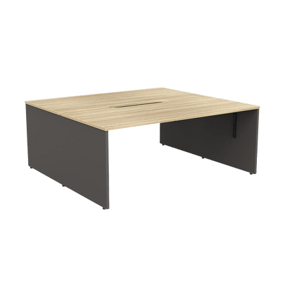 EkoSystem Shared 2 User Workstation 1200x600 New Oak