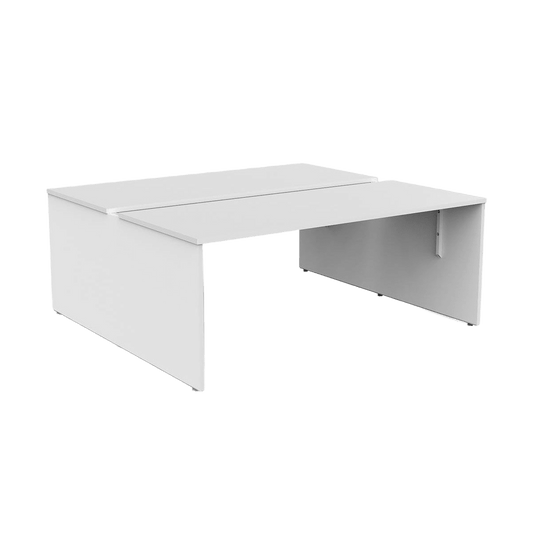 EkoSystem Shared 2 User Workstation 1200 X 600 White - Office Furniture Company