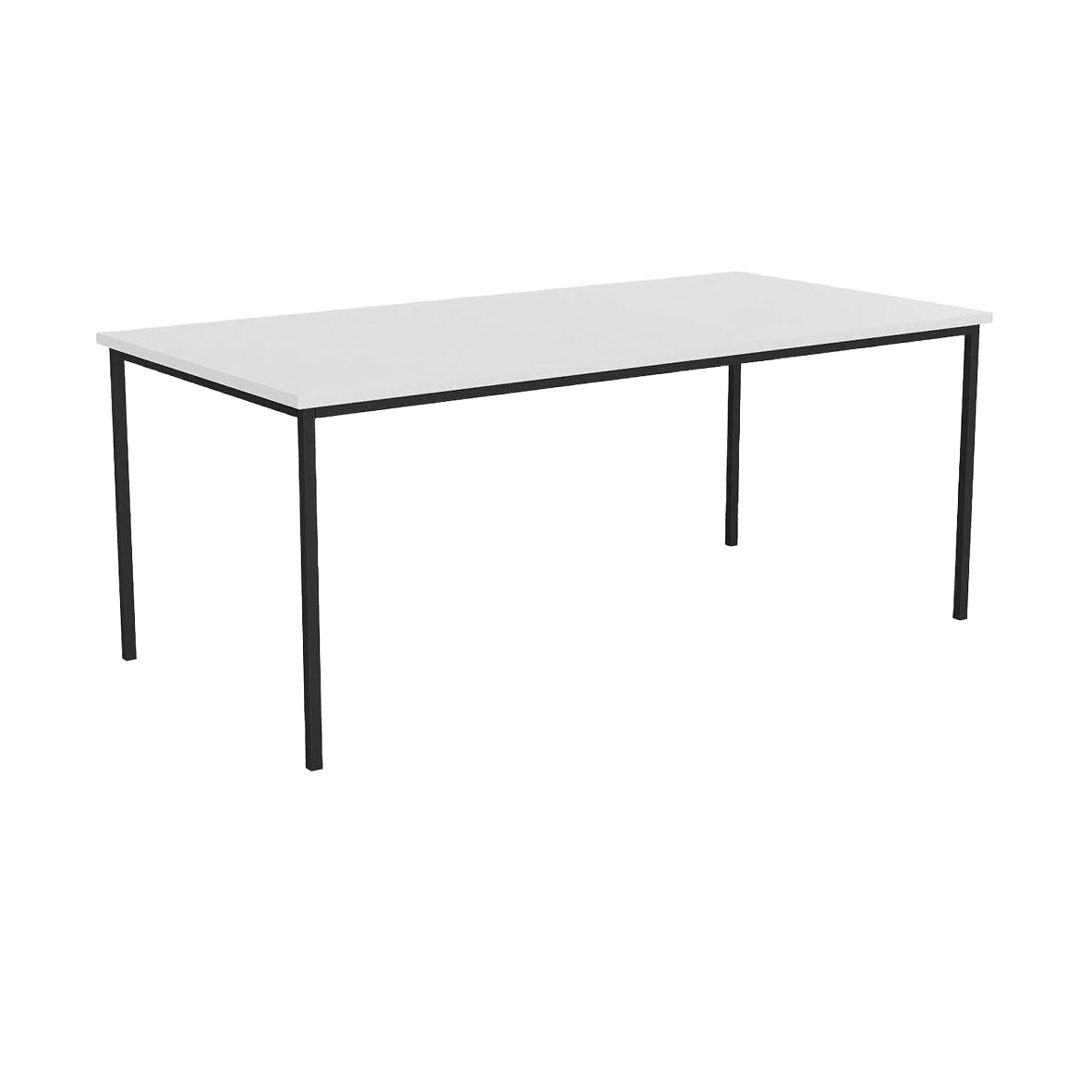 EkoSystem Steel Frame Canteen Table 1200 X 600 New Oak Melamine - Office Furniture Company