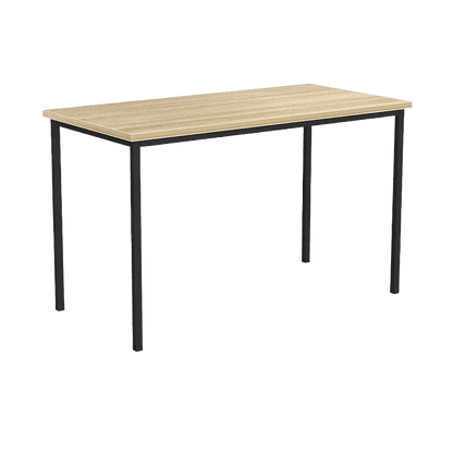 EkoSystem Steel Frame Canteen Table 1200 X 600 New Oak Melamine - Office Furniture Company