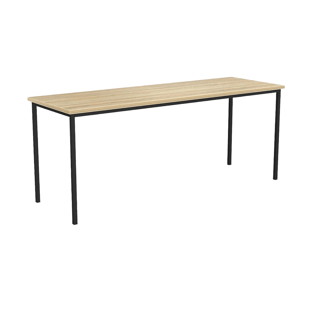EkoSystem Steel Frame Canteen Table 1200 X 750 New Oak Melamine - Office Furniture Company