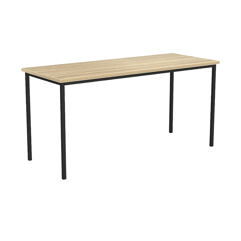EkoSystem Steel Frame Canteen Table 1200 X 750 New Oak Melamine - Office Furniture Company