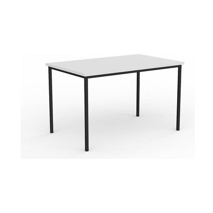 EkoSystem Steel Frame Canteen Table 1200 X 750 White Melamine - Office Furniture Company
