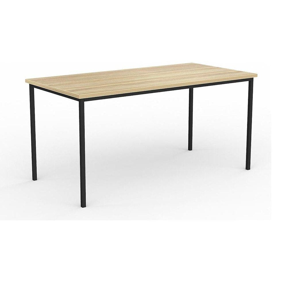 EkoSystem Steel Frame Canteen Table 1500 X 750 New Oak Melamine - Office Furniture Company