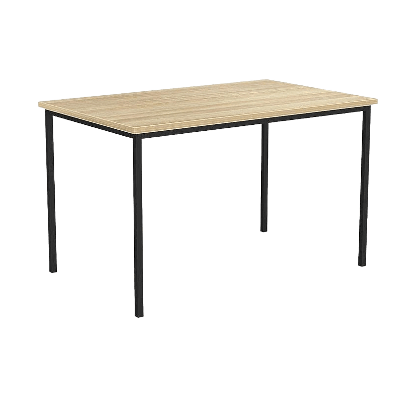 EkoSystem Steel Frame Canteen Table 1800 X 600 New Oak Melamine - Office Furniture Company