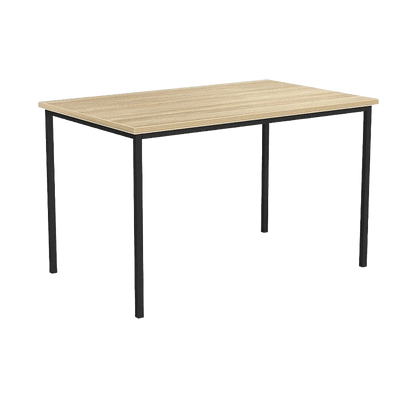 EkoSystem Steel Frame Canteen Table 1800 X 600 New Oak Melamine - Office Furniture Company