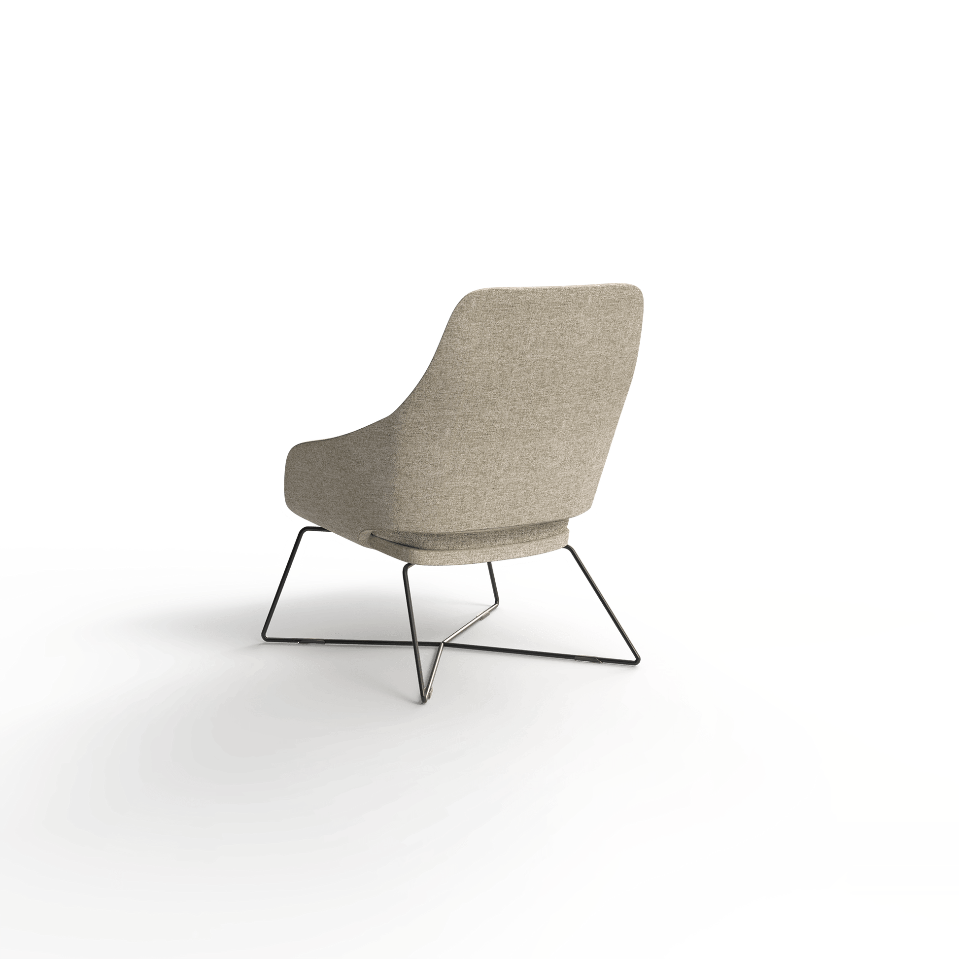 Elaro Black Metal Leg Arm Chair Brown (Sunday Walnut) - Office Furniture Company