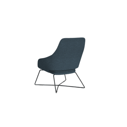 Elaro Black Metal Leg Arm Chair Brown Sunday (027)