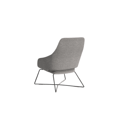 Elaro Black Metal Leg Arm Chair Brown Sunday (027)