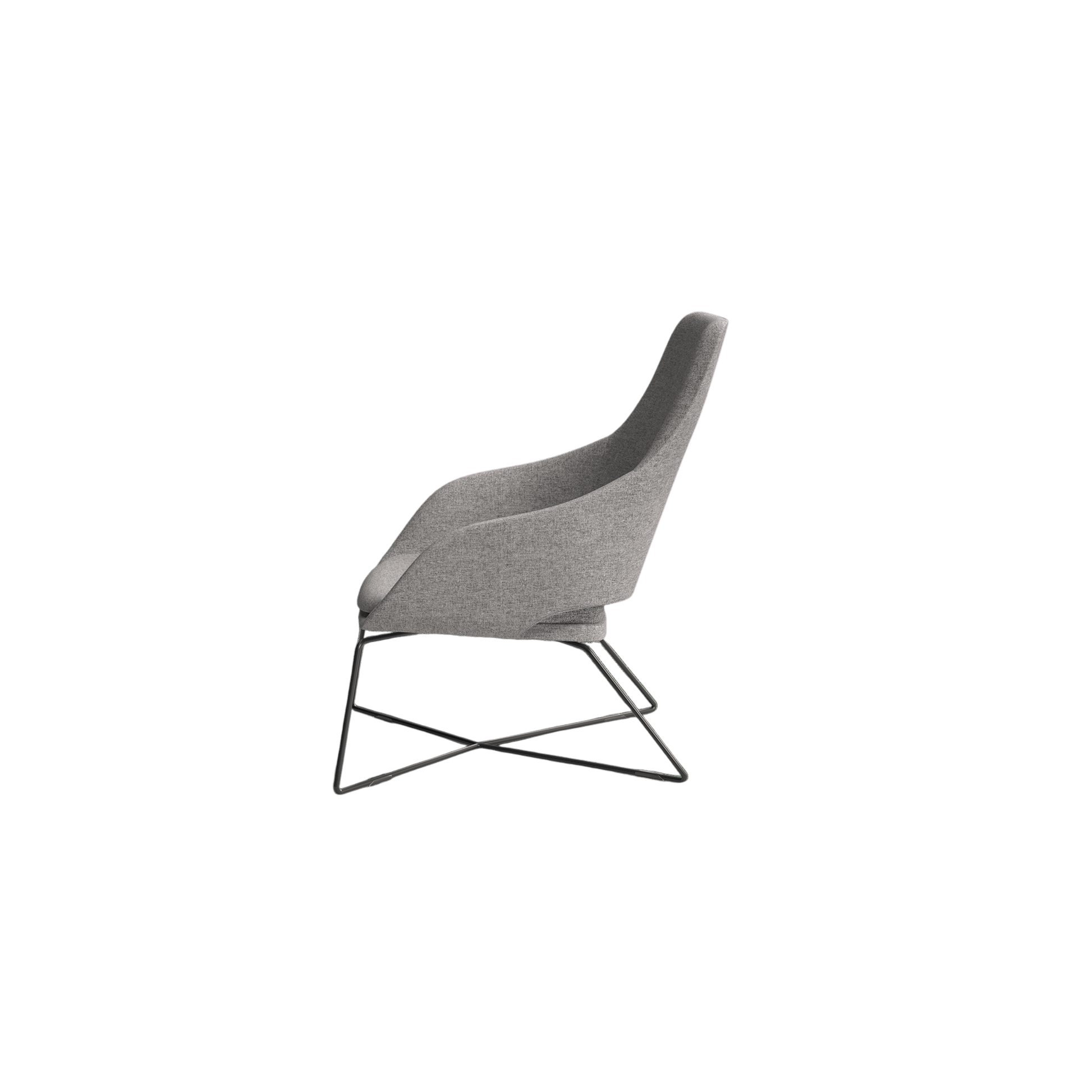 Elaro Black Metal Leg Arm Chair Brown Sunday (027)