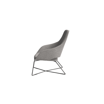 Elaro Black Metal Leg Arm Chair Brown Sunday (027)