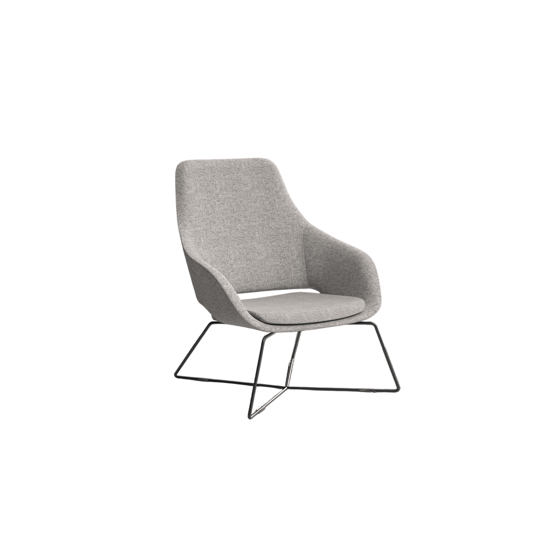 Elaro Black Metal Leg Arm Chair Brown Sunday (027)
