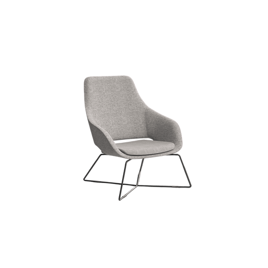 Elaro Black Metal Leg Arm Chair Brown Sunday (027)