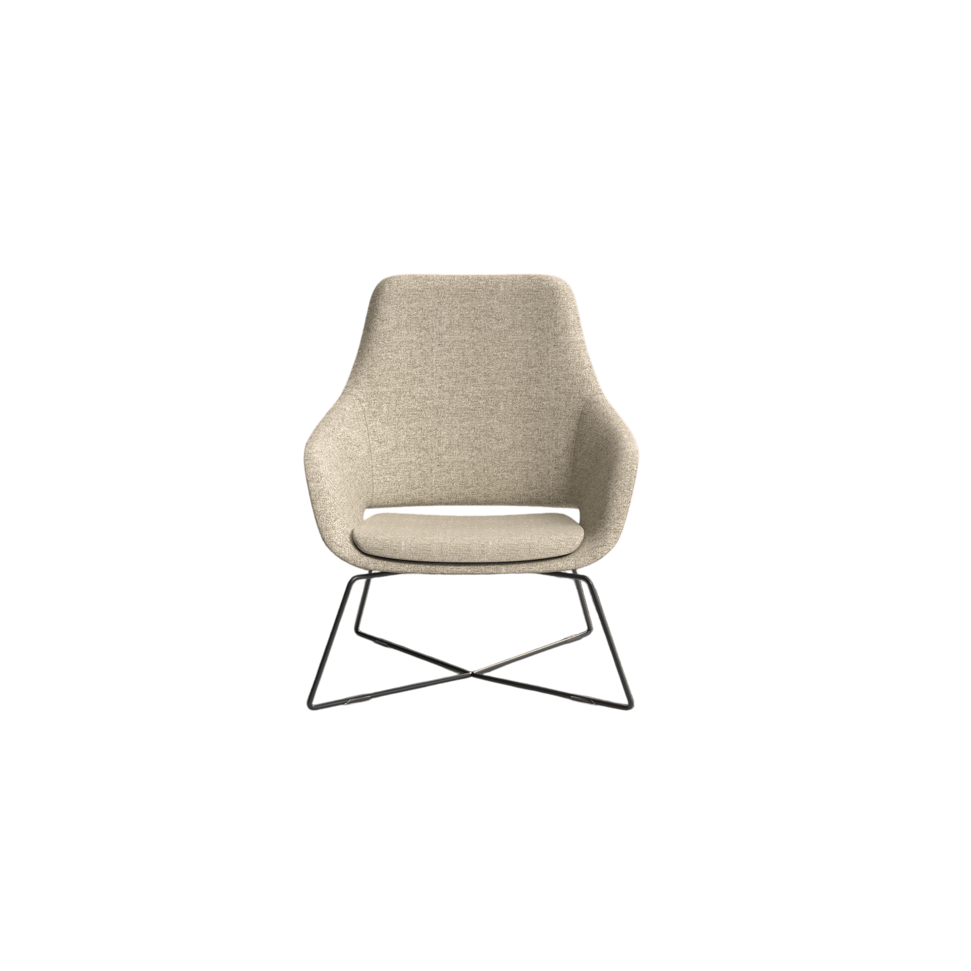 Elaro Black Metal Leg Arm Chair Brown Sunday (027)