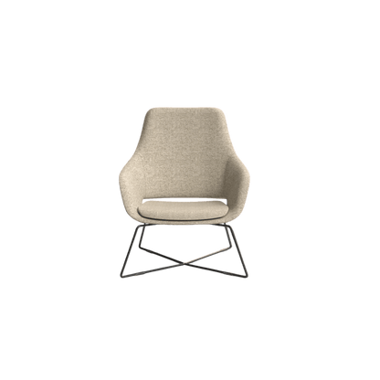 Elaro Black Metal Leg Arm Chair Brown Sunday (027)
