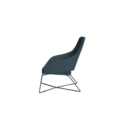 Elaro Black Metal Leg Arm Chair Brown Sunday (027)