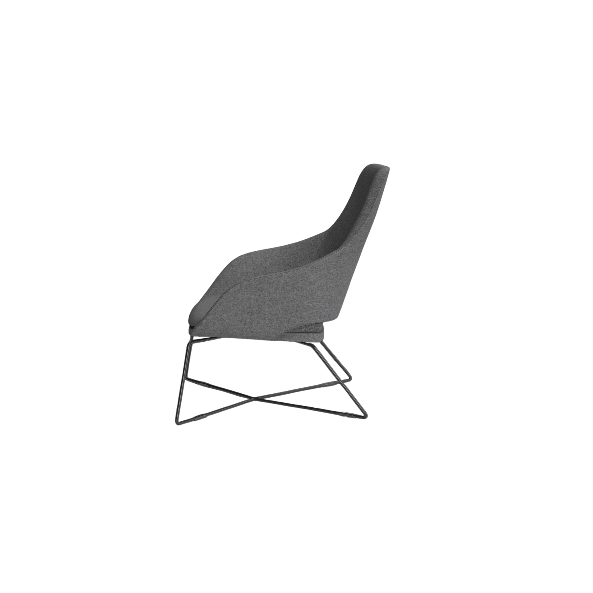 Elaro Black Metal Leg Arm Chair Brown Sunday (027)
