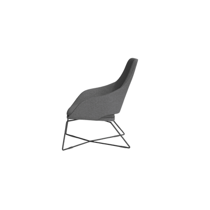Elaro Black Metal Leg Arm Chair Brown Sunday (027)