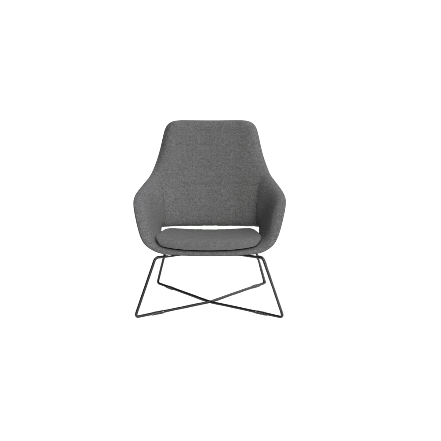 Elaro Black Metal Leg Arm Chair Brown Sunday (027)