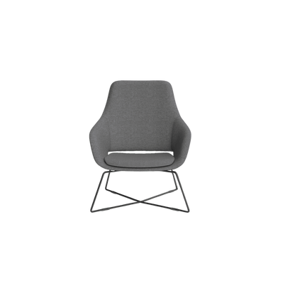 Elaro Black Metal Leg Arm Chair Brown Sunday (027)